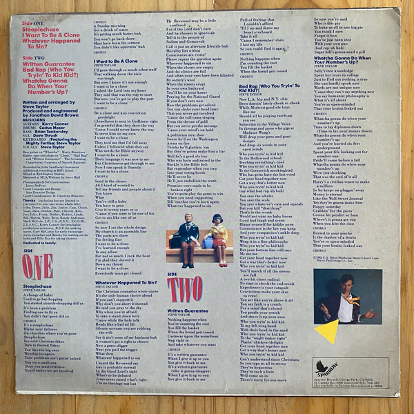 Steve Taylor <br> I Want To Be A Clone 1983 <br> Sparrow Records – SPR 1063