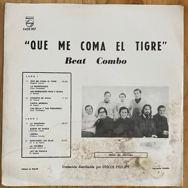 Beat Combo<br> Que Me Coma El Tigre 1970 <br> Philips – 6458 007