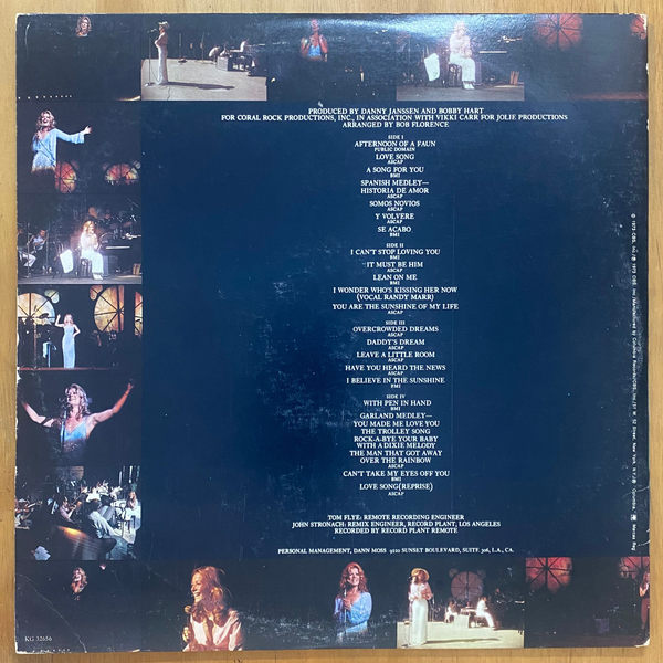 Vikki Carr<br> Live At The Greek Theatre 1973 <br> Columbia – KG 32656