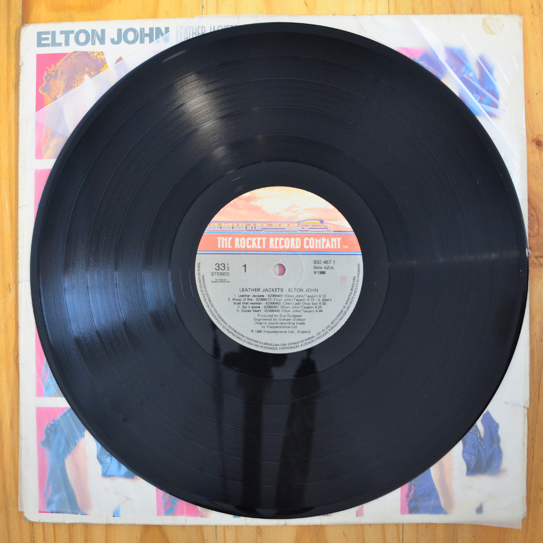 Elton John <br> Leather Jackets 1986 <br> The Rocket Record Company – 830487-1