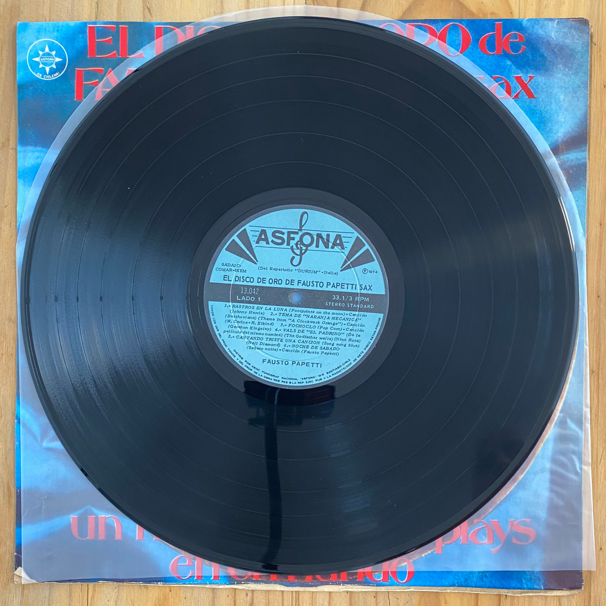 Fausto Papetti<br> El Disco De Oro De Fausto Papetti Sax 1973 <br> Asfona – 13.042