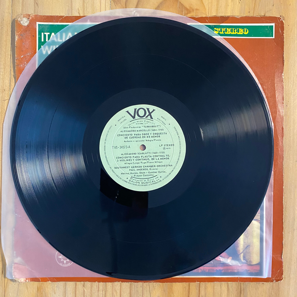 A. Marcello / A. Scarlatti / Stradella / Sammartini<br>Italian Baroque Wind Concerti 1979<br>Vox– TVS 34573