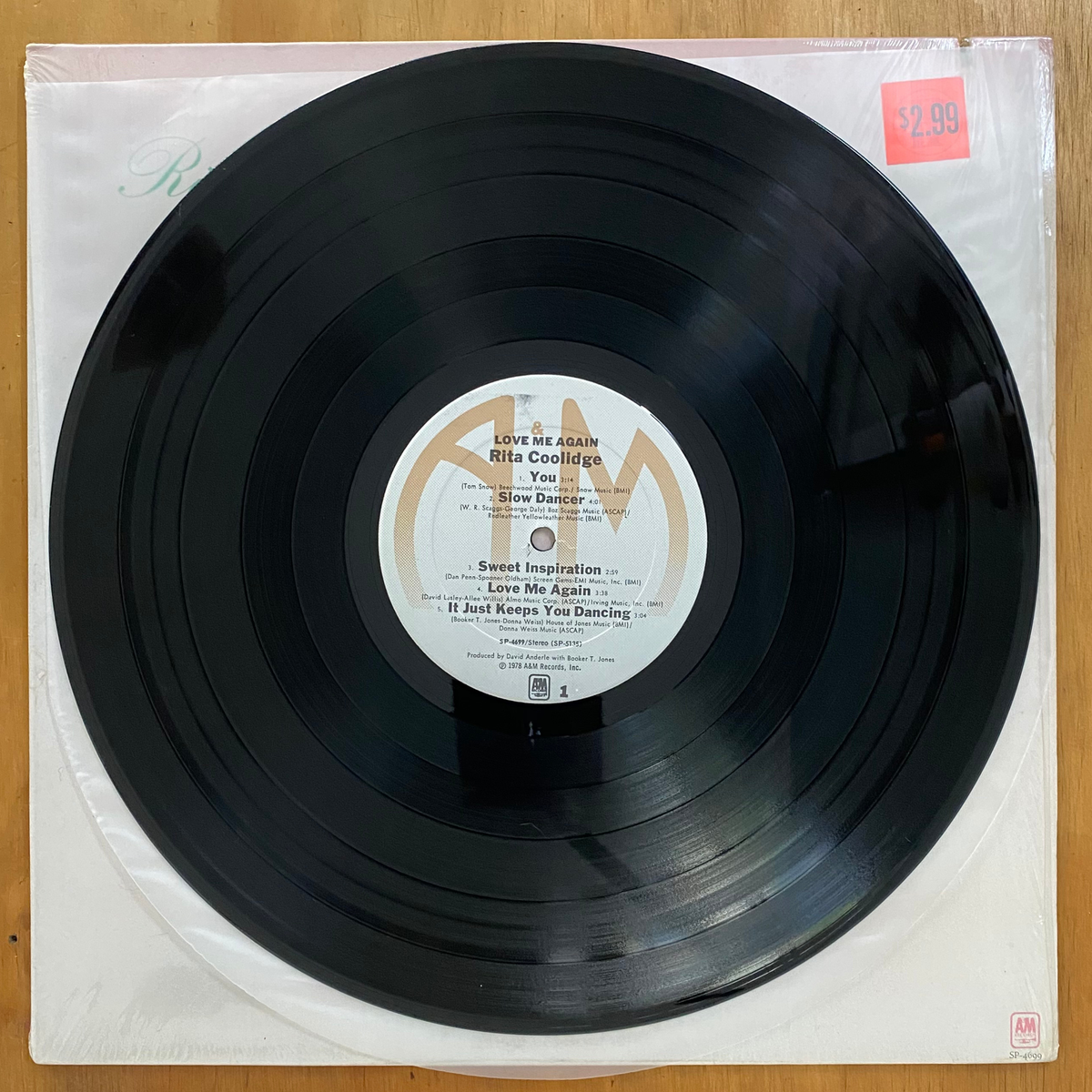 Rita Coolidge<br>Love Me Again 1978 <br>A&M Records – SP-4699