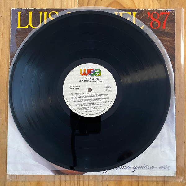 Luis Miguel<br> Soy Como Quiero Ser 1987<br> WEA – LDWI-6610