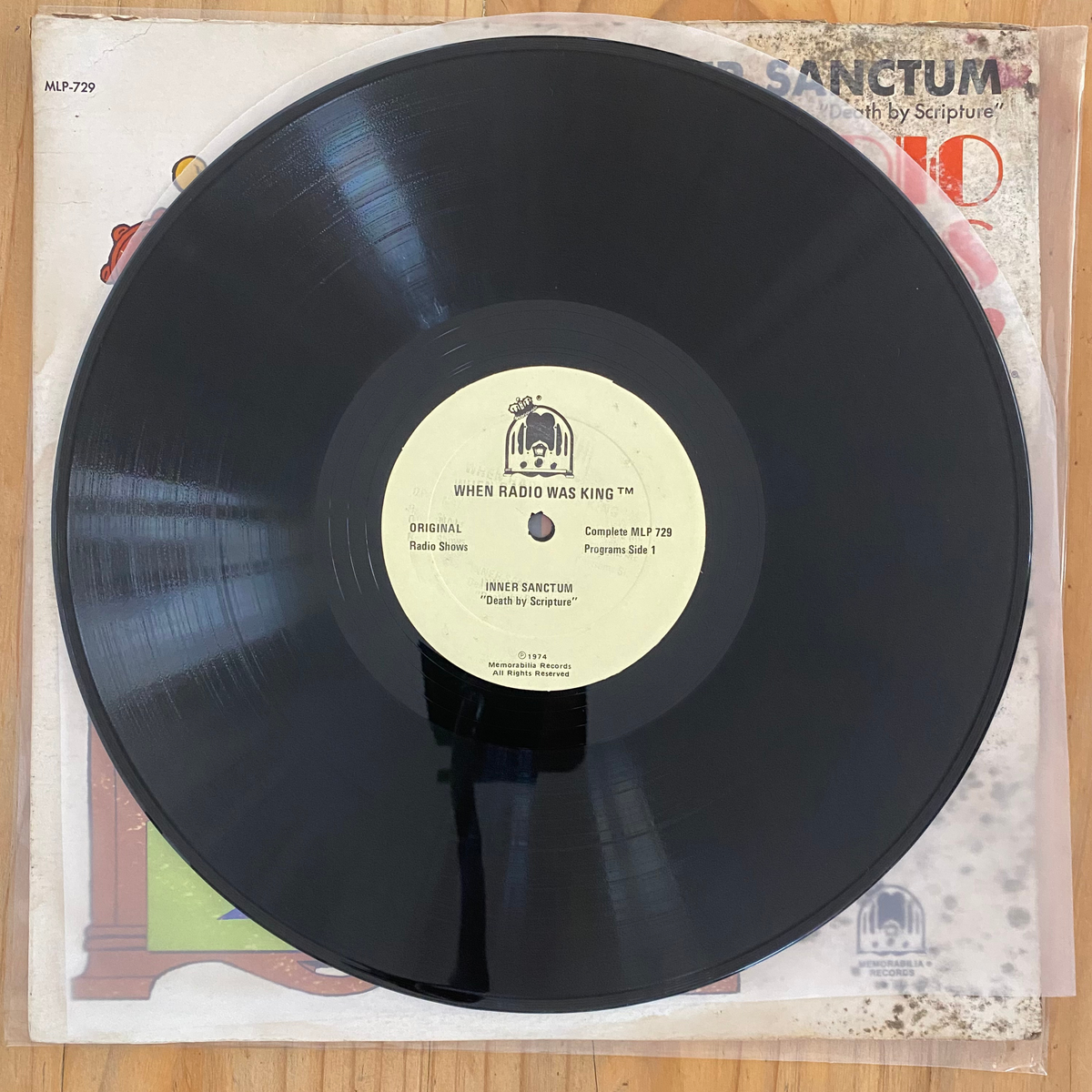 Inner Sanctum <br>When Radio Was King! (Death By Scripture) 1974<br>Memorabilia Records – MLP-729