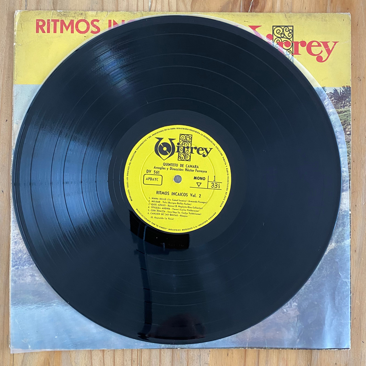 Héctor Ferreyra<br> Ritmos Incaicos Vol. 2<br> Virrey – DV 561