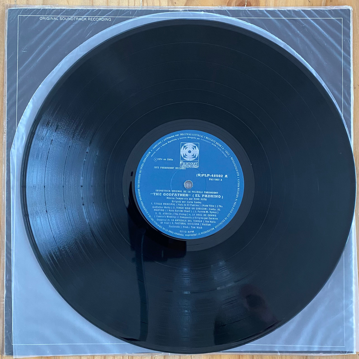 Nino Rota<br> The Godfather = El Padrino 1974<br> Paramount Records – (S) PLP-48502