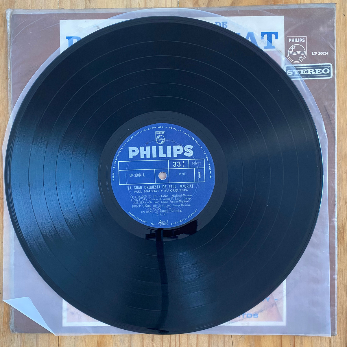 Paul Mauriat Y Su Orquesta<br> La Gran Orquesta De Paul Mauriat 1970 <br> Philips – LP-30024