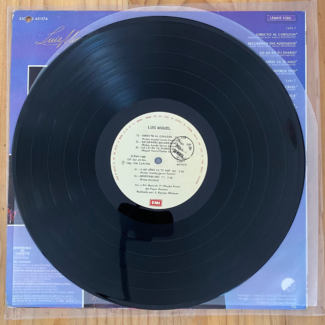 Luis Miguel<br> Directo Al Corazon 1982<br> EMI – SLEMN-1080