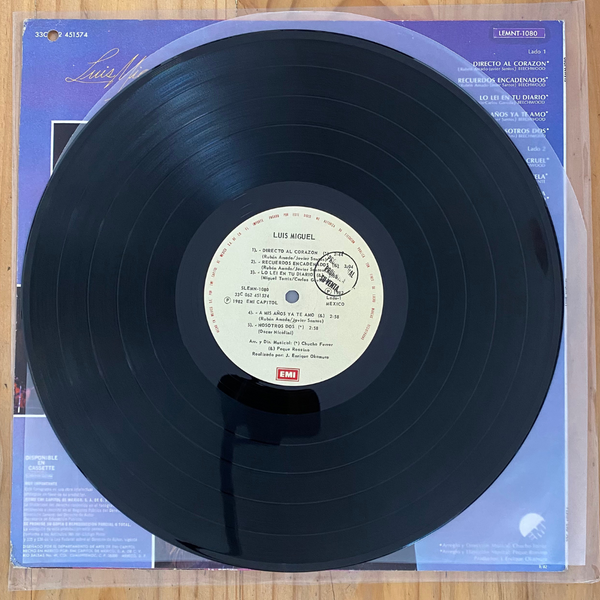 Luis Miguel<br> Directo Al Corazon 1982<br> EMI – SLEMN-1080