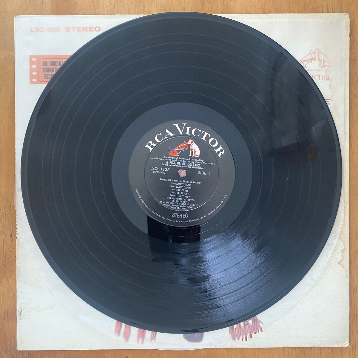 Ennio Morricone<br> A Fistful Of Dollars (An Original Soundtrack Recording) 1967 <br> RCA Victor – LSO-1135