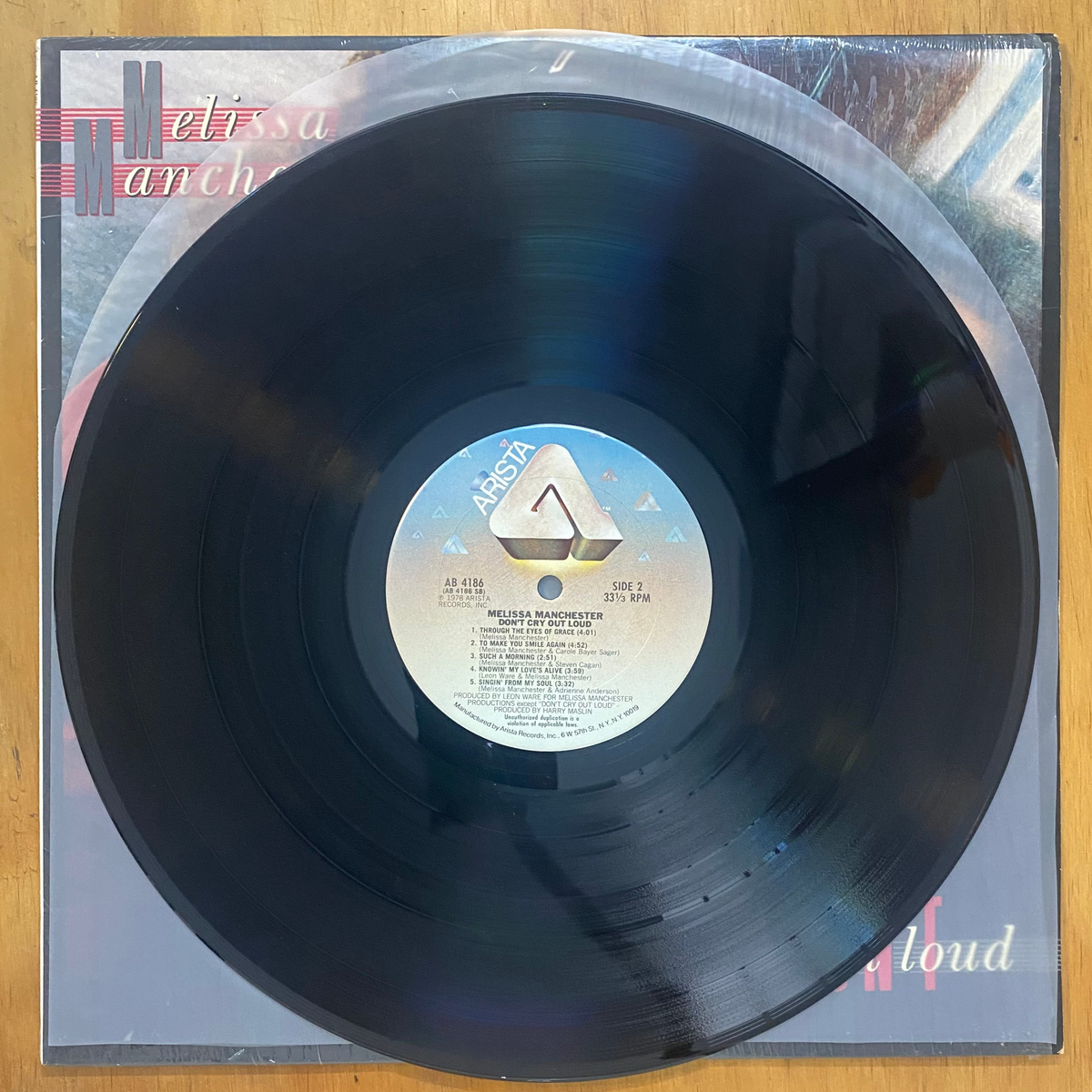 Melissa Manchester<br> Don't Cry Out Loud 1978 <br> Arista – AB 4186