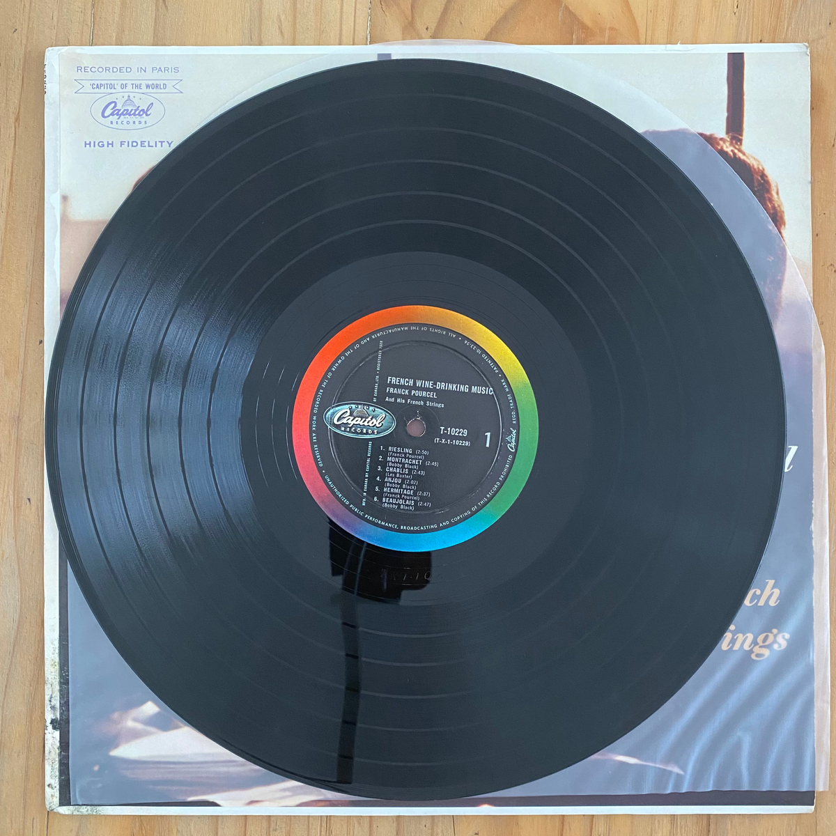 Franck Pourcel And His French Strings<br>French Wine-Drinking Music 1959<br>Capitol Records – T-10229