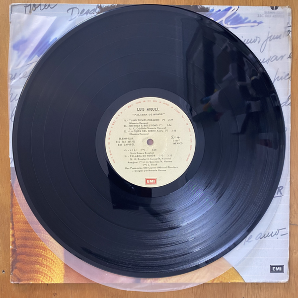 Luis Miguel<br> Palabra De Honor 1985<br> EMI – SLEMN-1227