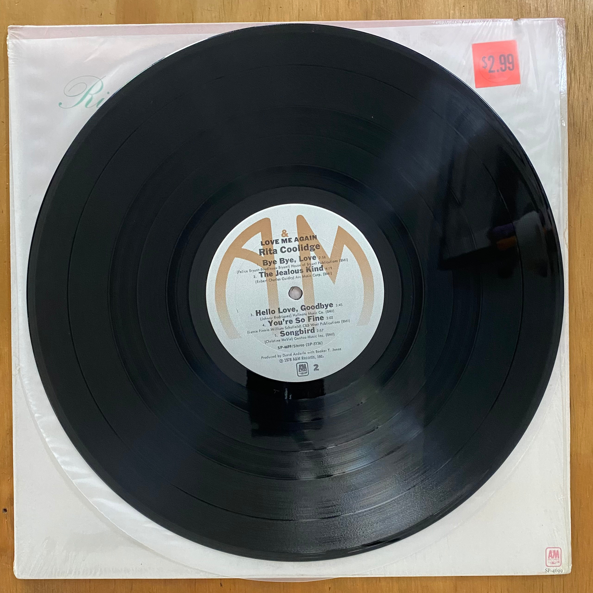 Rita Coolidge<br>Love Me Again 1978 <br>A&M Records – SP-4699