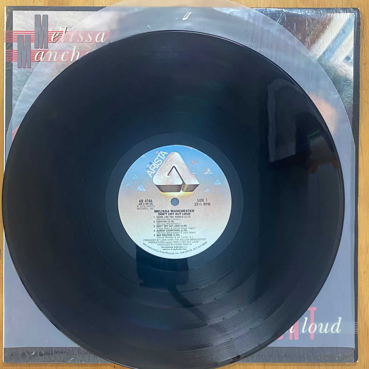 Melissa Manchester<br> Don't Cry Out Loud 1978 <br> Arista – AB 4186