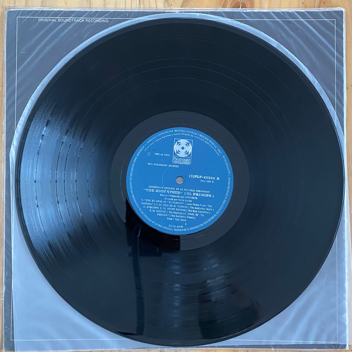 Nino Rota<br> The Godfather = El Padrino 1974<br> Paramount Records – (S) PLP-48502