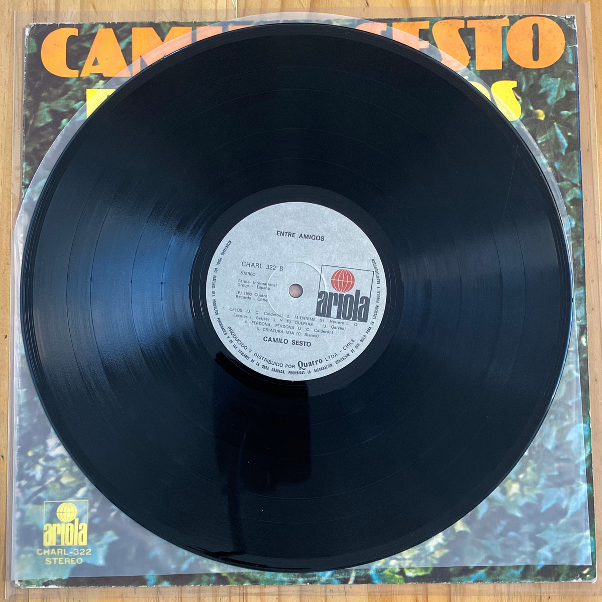 Camilo Sesto<br> Entre Amigos 1978<br> Ariola – CHARL-322