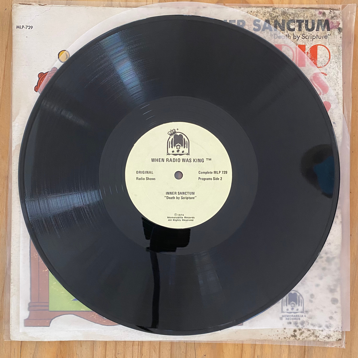 Inner Sanctum <br>When Radio Was King! (Death By Scripture) 1974<br>Memorabilia Records – MLP-729