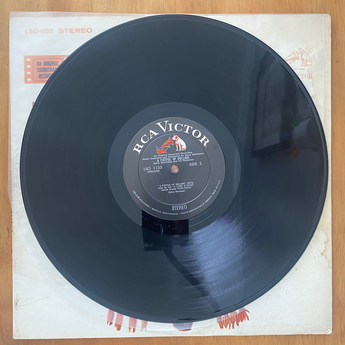 Ennio Morricone<br> A Fistful Of Dollars (An Original Soundtrack Recording) 1967 <br> RCA Victor – LSO-1135