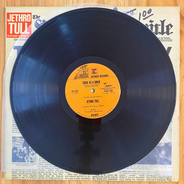 Jethro Tull <br> Thick As A Brick 1972 <br> Reprise Records – MS 2072