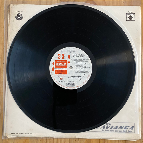 Count Basie / Sarah Vaughan<br> Count Basie / Sarah Vaughan 1969<br> Producciones Fermata – LF-156-X