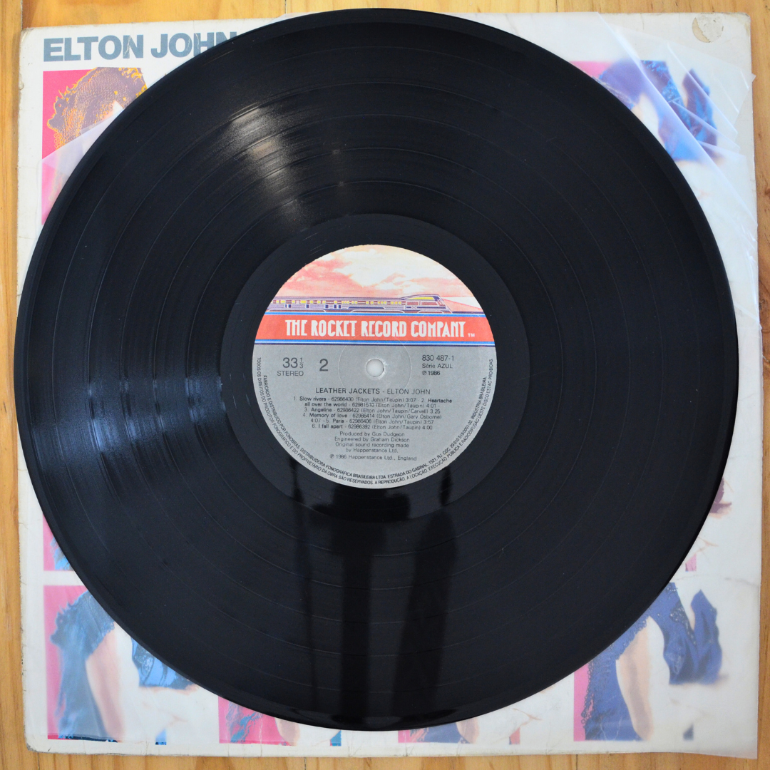 Elton John <br> Leather Jackets 1986 <br> The Rocket Record Company – 830487-1