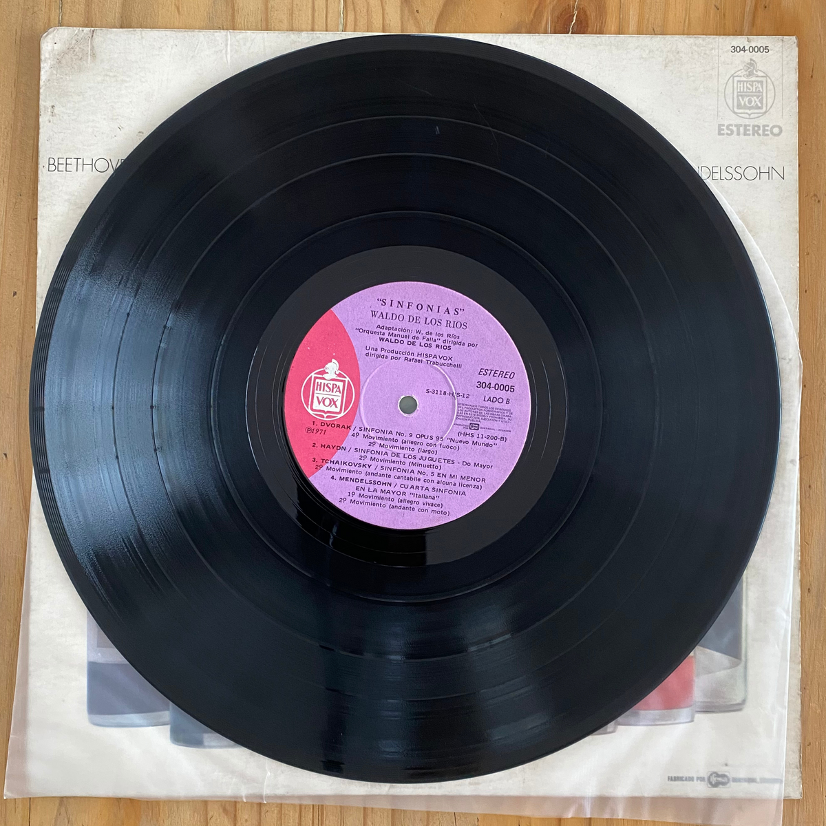 Waldo De Los Rios<br> Sinfonias 1971<br> Hispavox – LP-12-21079