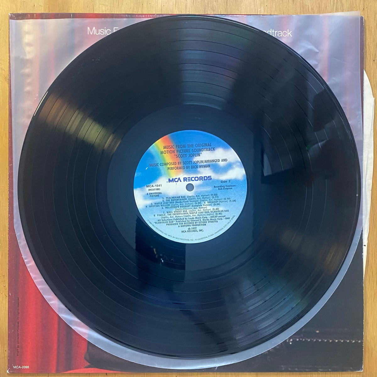 Dick Hyman<br> Scott Joplin – Original Motion Picture Soundtrack<br> MCA Records – MCA-1541