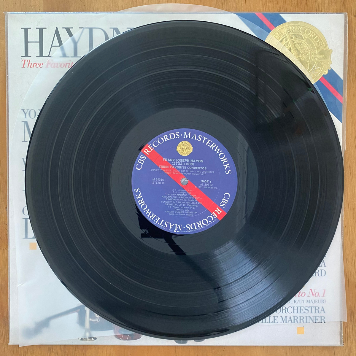 Joseph Haydn<br>Three Favorite Concertos 1984 <br>CBS Masterworks – M 39310