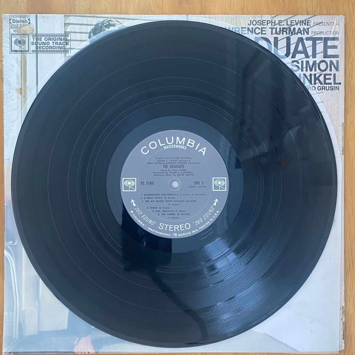 Simon & Garfunkel / Dave Grusin<br> The Graduate (Original Sound Track Recording) 1968 <br> Columbia Masterworks – OS 3180
