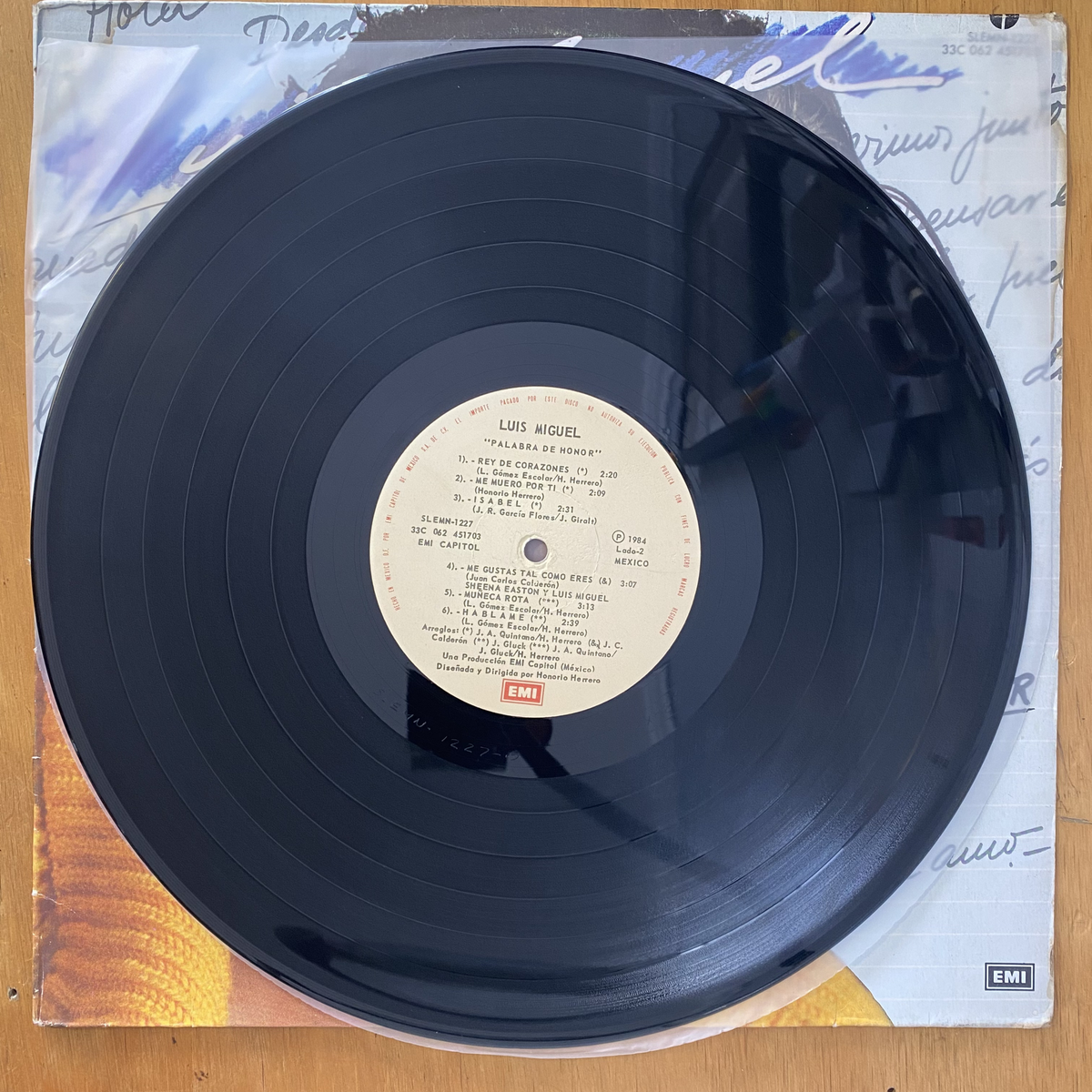 Luis Miguel<br> Palabra De Honor 1985<br> EMI – SLEMN-1227