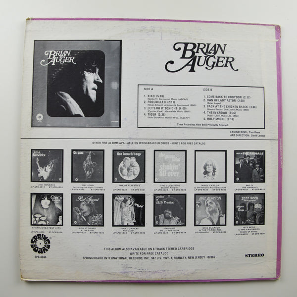 Brian Auger <br> Brian Auger 1975 <br> Springboard - SPB 4044