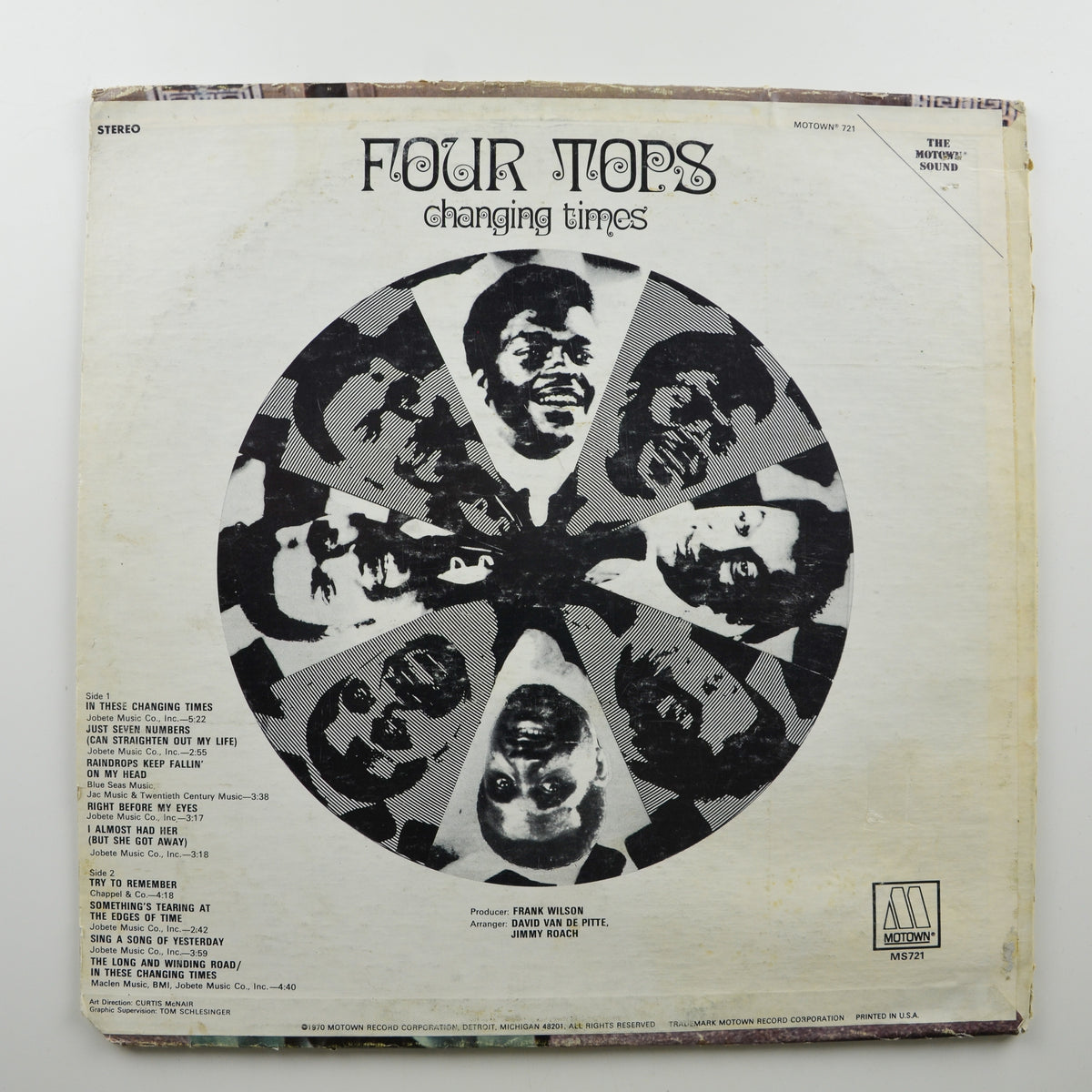 Four Tops <br> Changing Times 1970 <br> Motown - MS721
