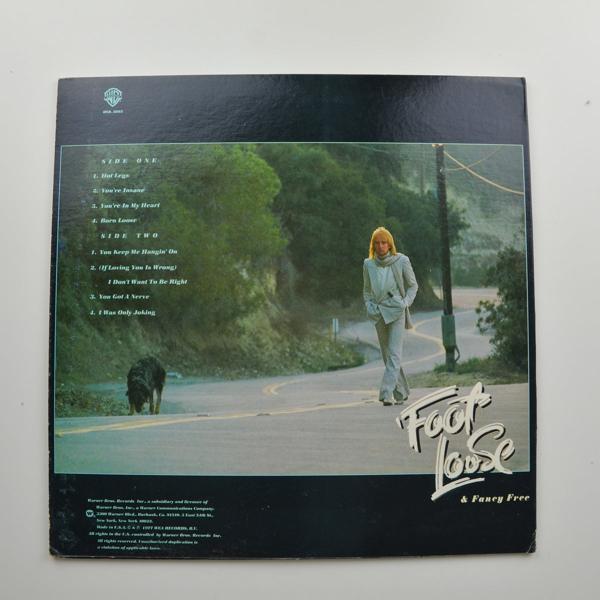 Rod Stewart <br> Foot Loose & Fancy Free 1977 <br> Warner Bros. Records - BSK 3092