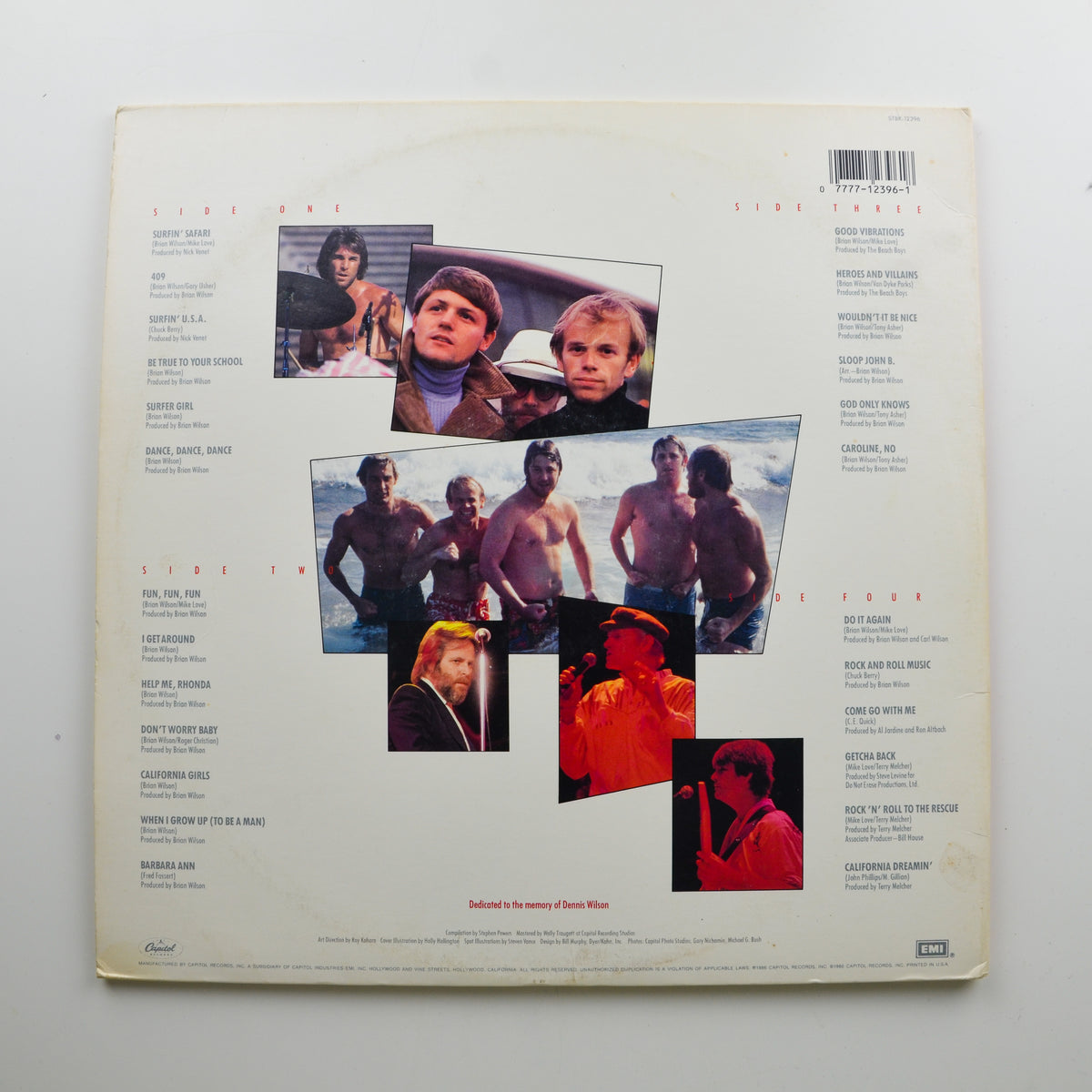 The Beach Boys <br> Made In U.S.A. 1986 <br> Capitol Records - STBK 12396