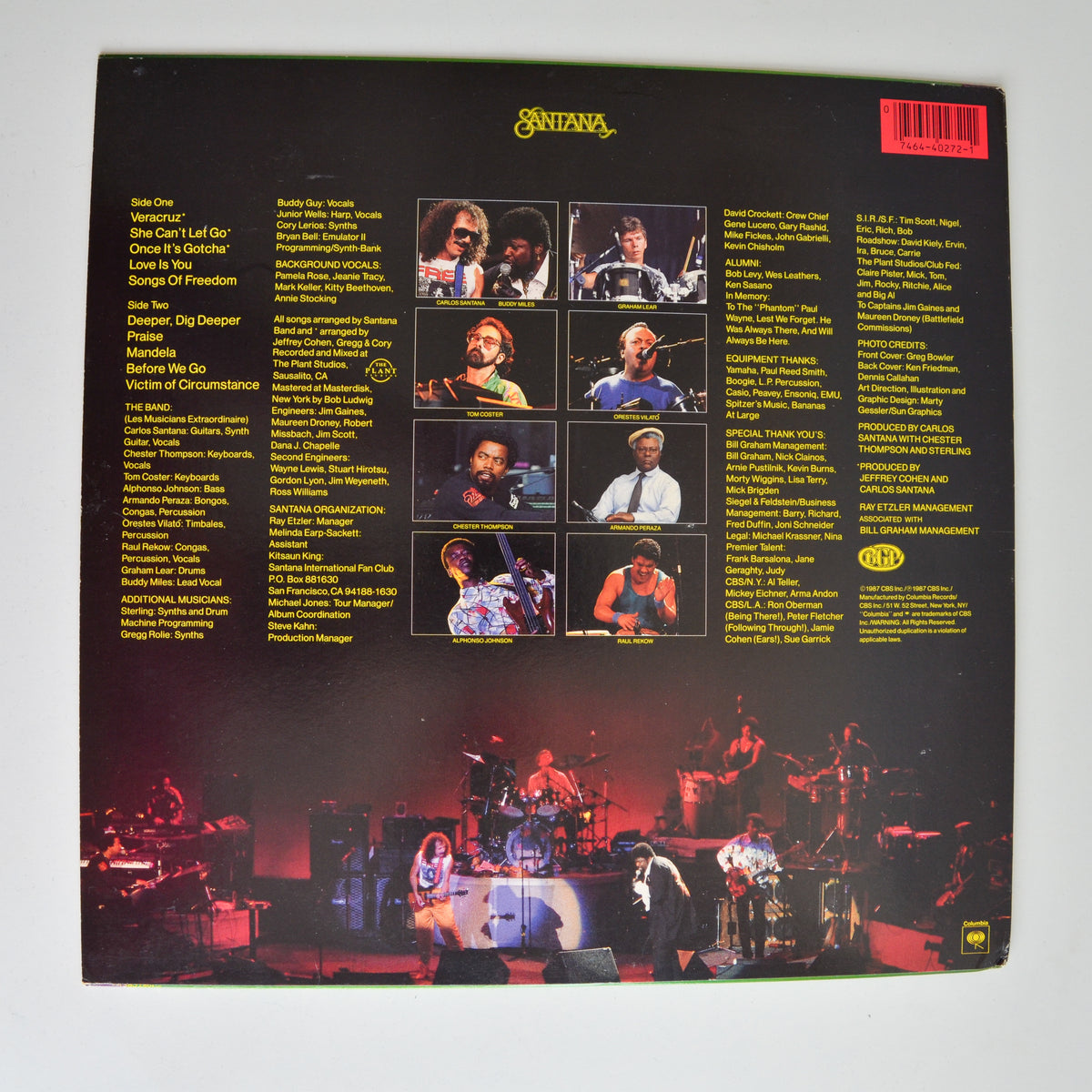 Santana <br> Freedom 1987 <br> Columbia - FC 40272