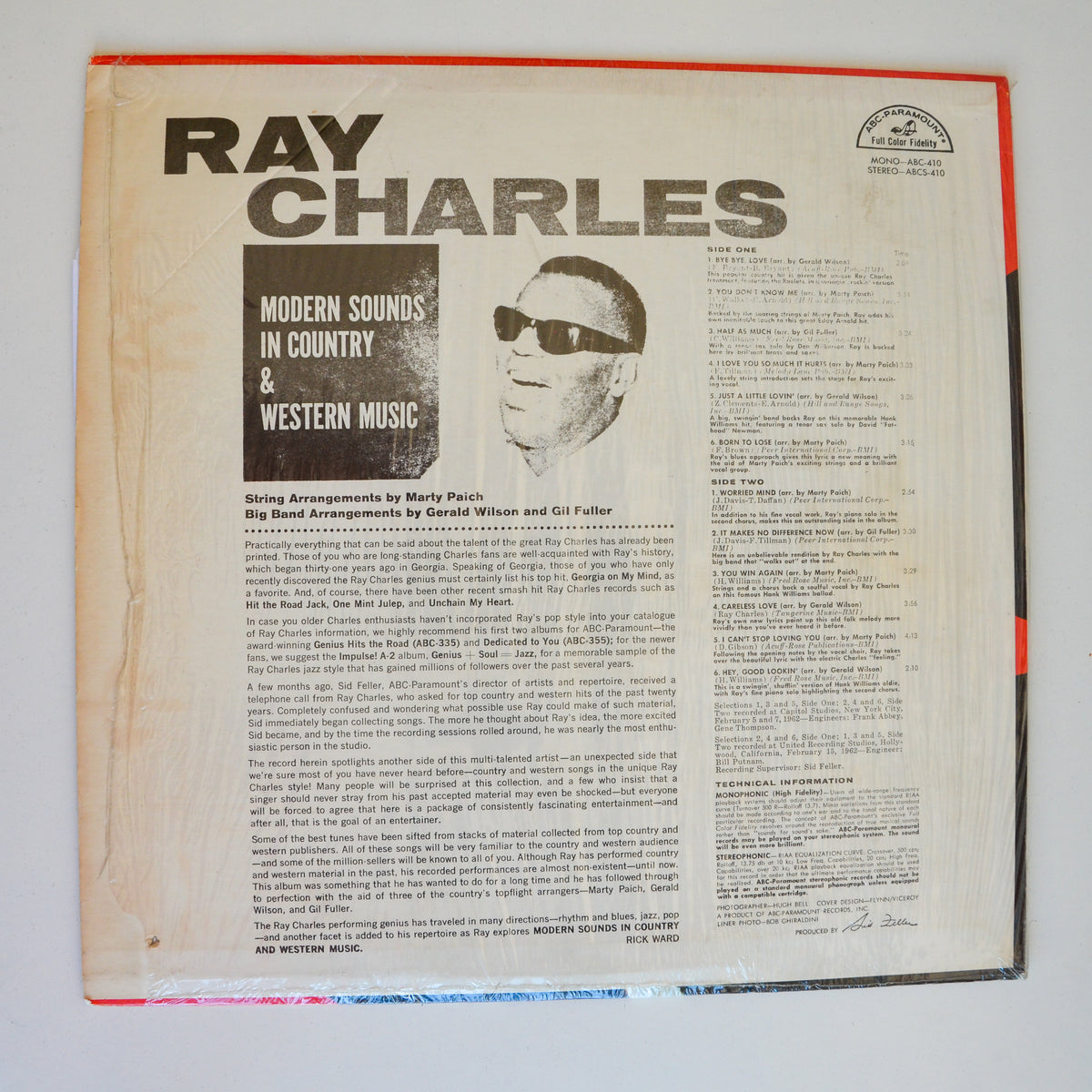 Ray Charles <br> Modern and In Country an Western Music 1972 <br> ABC-Paramount - ABCS 410