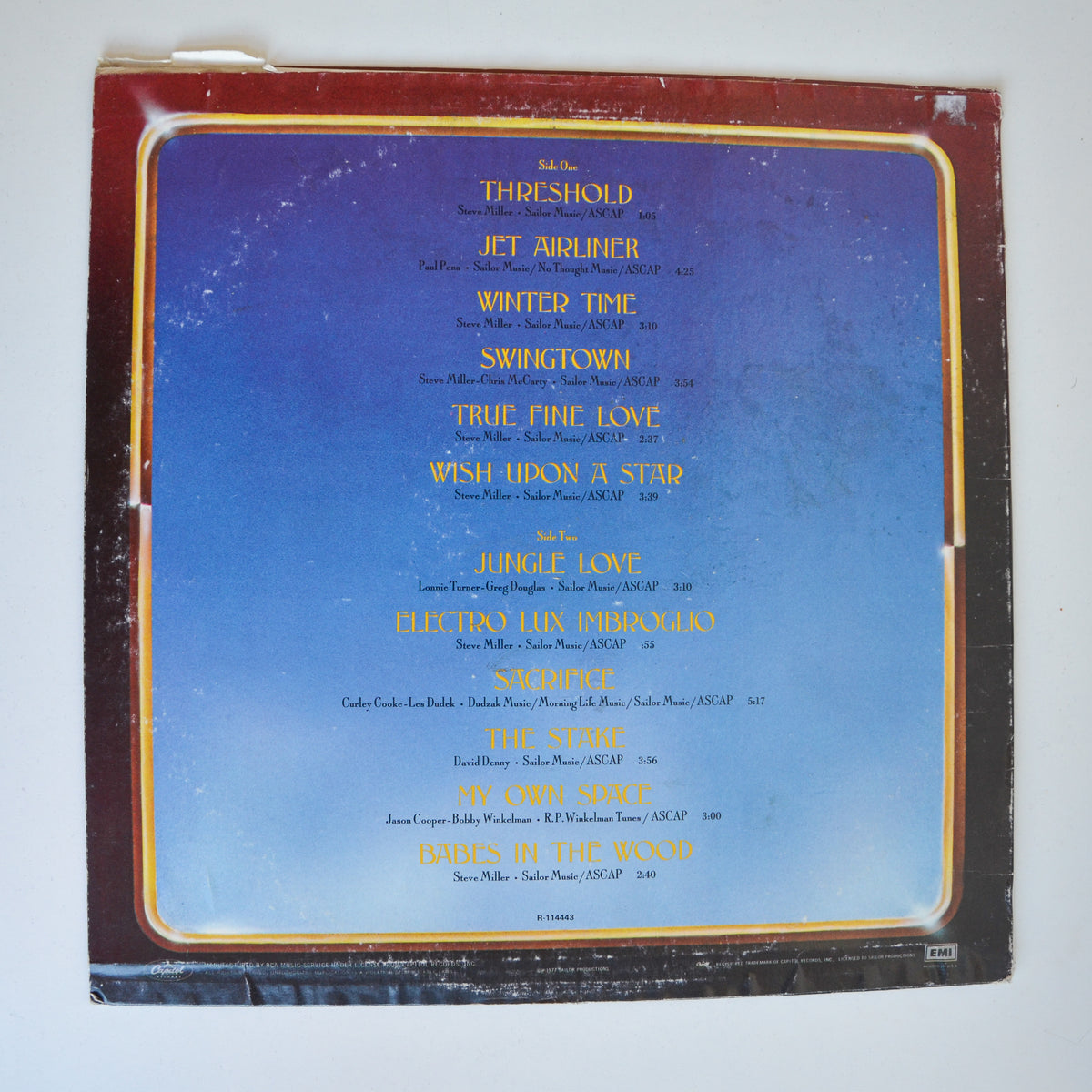 Steve Miller <br> Book of Dreams 1977 <br> Capitol Records - R 114443