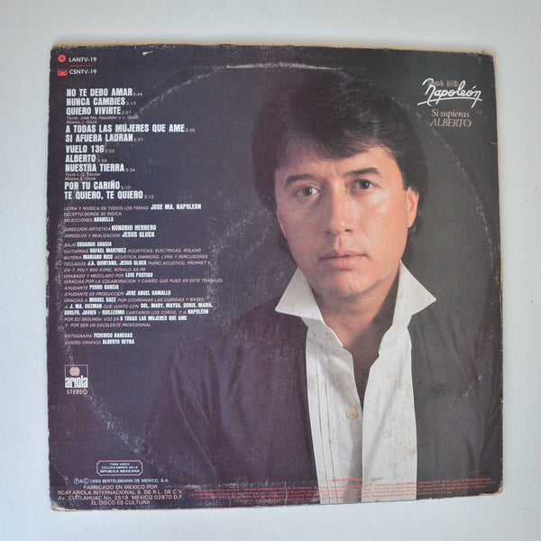 José María Napoleón <br> Si Supieras Alberto 1985 <br> Ariola - LANTV 19