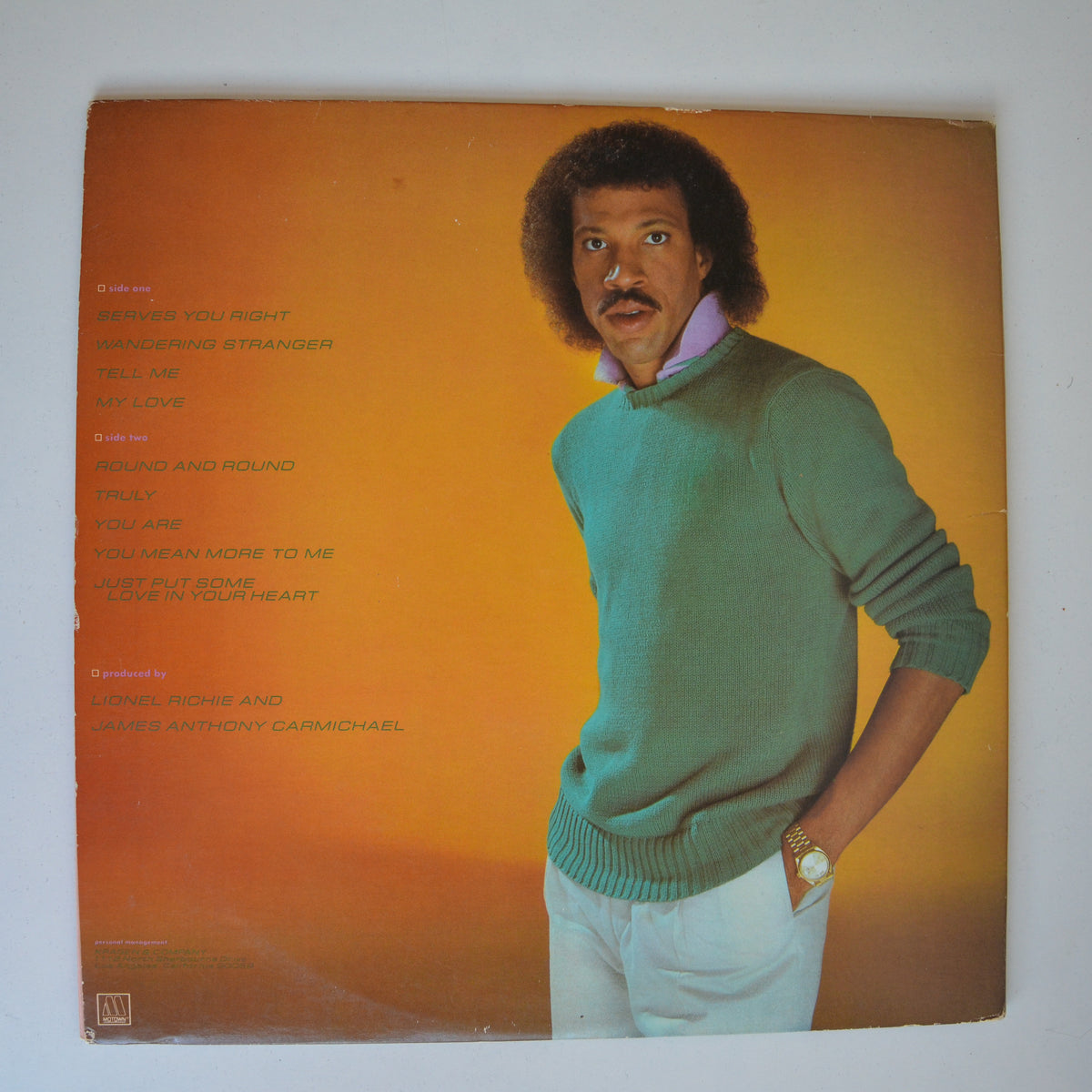 Lionel Richie <br> Lionel Richie 1982 <br> Motown - 6007ML