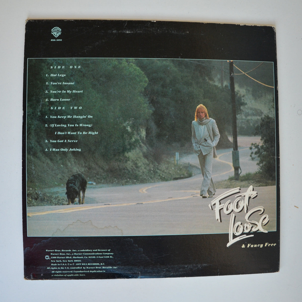 Rod Stewart <br> Foot Loose & Fancy Free 1977 <br> Warner Bros. Records - BSK 3092
