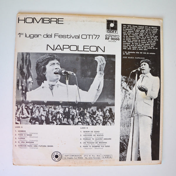 Napoleón <br> Hombre - 1er Lugar Del Festival OTI '77 1977 <br> Raff - RF 9066