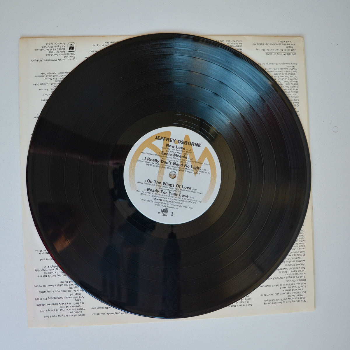 Jeffrey Osborne <br> Jeffrey Osborne 1982 <br> A&M Records - SP 4896