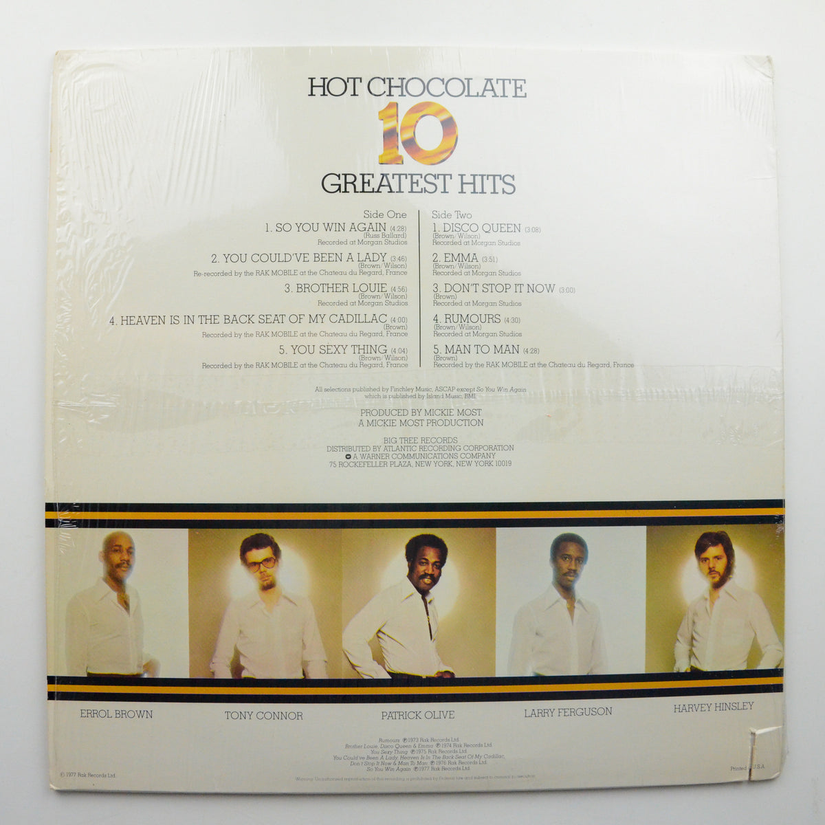 Hot Chocolate <br> 10 Greatest Hits 1977 <br> BT-76002