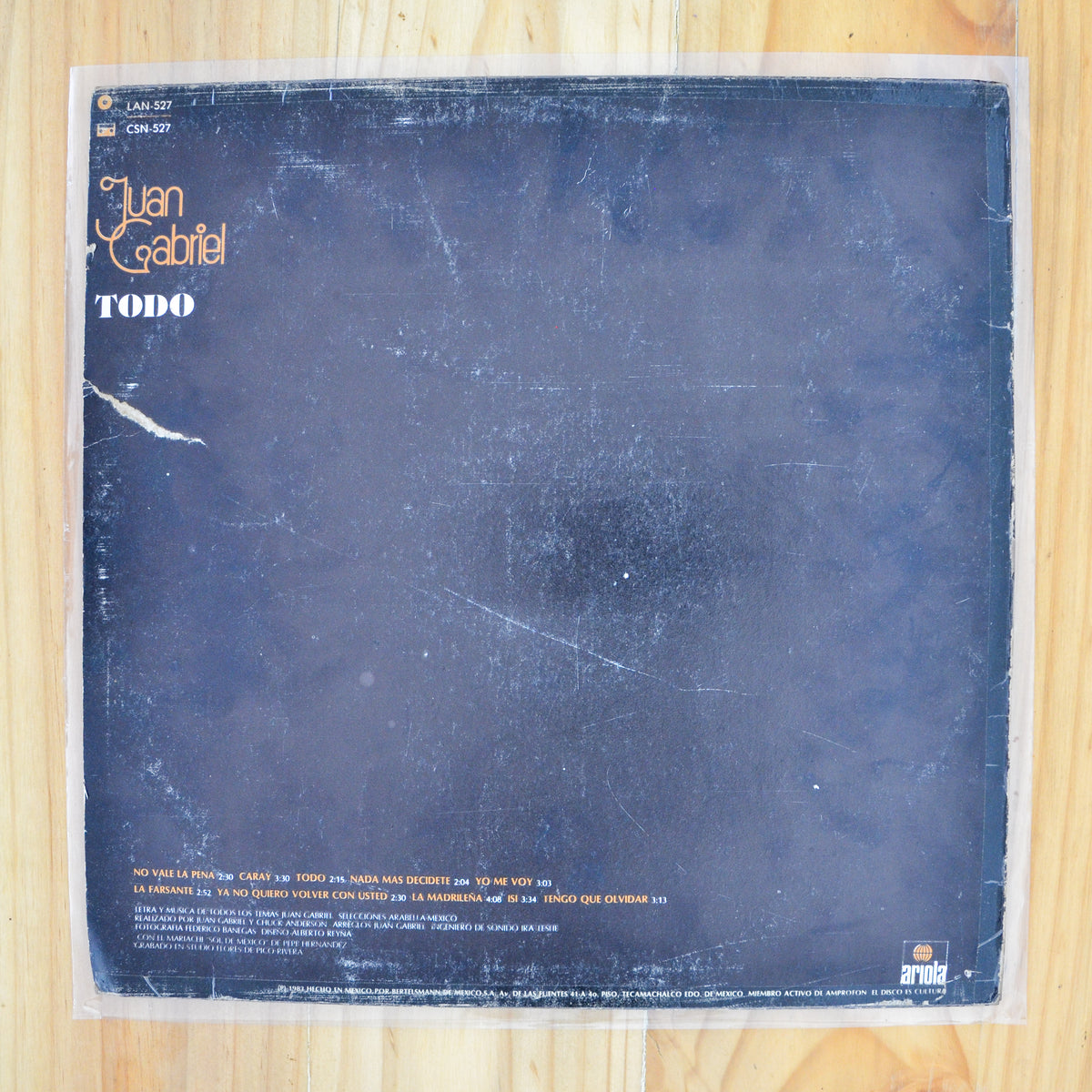 Juan Gabriel <br> Todo (República De Los Éxitos Ariola 1983) <br> Ariola - LAN 527