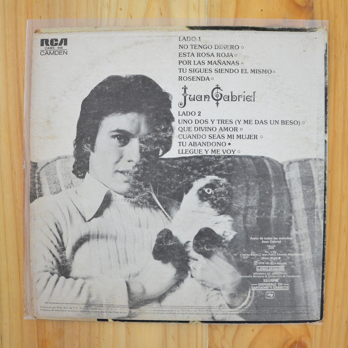 Juan Gabriel <br> Baladas 1978 <br> RCA Camden - CAMS 948