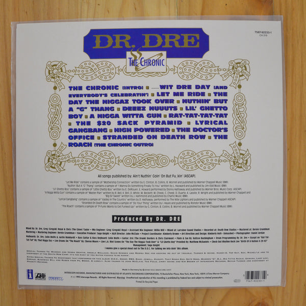 Dr. Dre <br> The Chronic 1992 <br> Interscope Records - 7567 92233 1