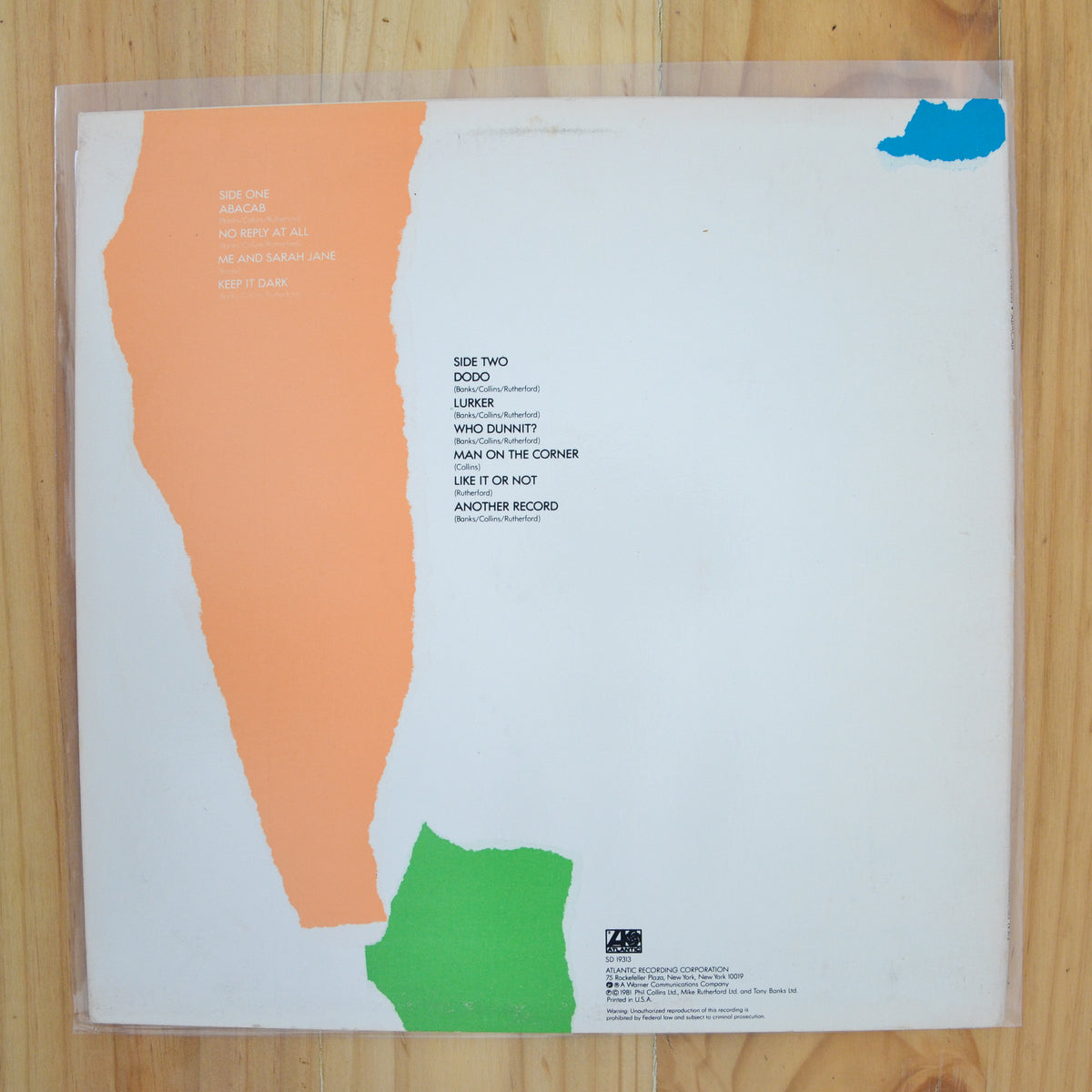 Génesis <br> Abacab 1981 <br> Atlantic - SD 19313